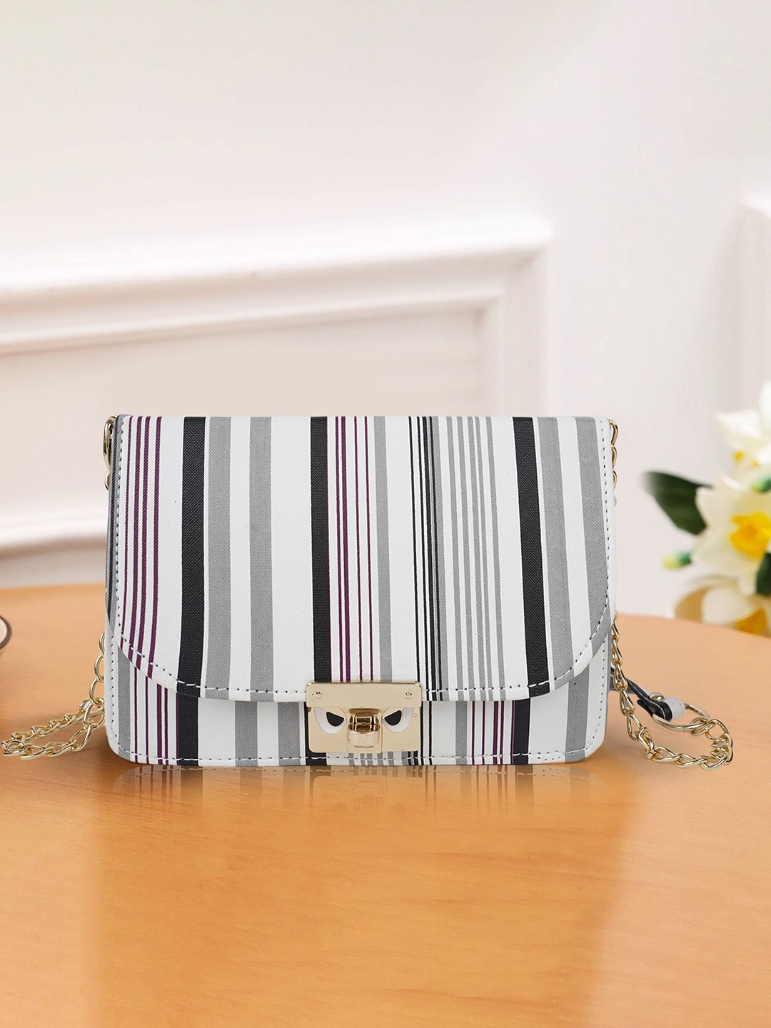 

STARWINGS Embellished Oversized Sling Bag with Tasselled, Black