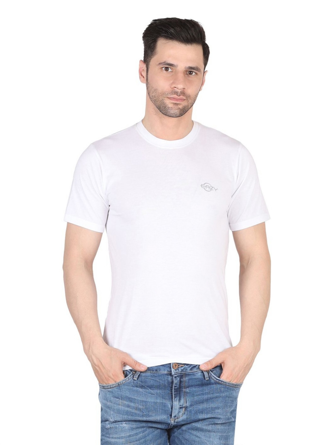 

EAZY Round Neck Short Sleeves Cotton T-shirt, White