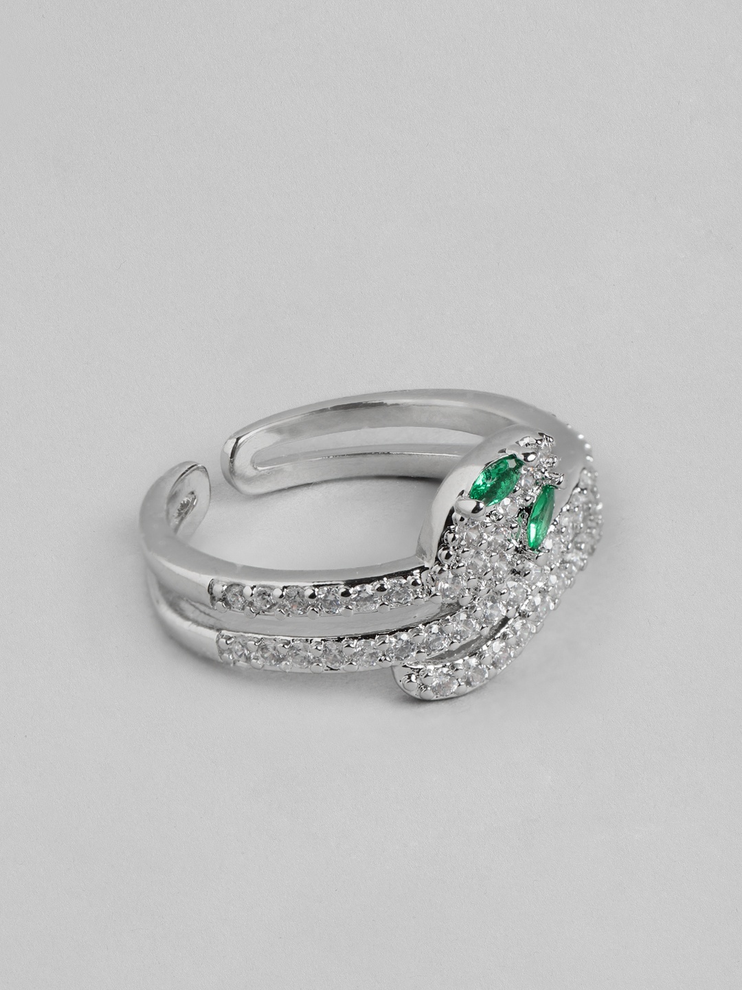 

DressBerry Stone Studed Finger Ring, Silver
