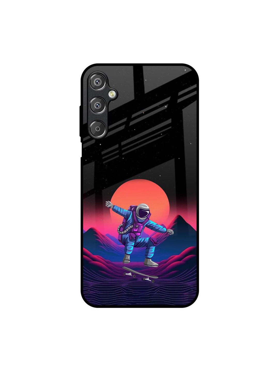 

QRIOH Retro Astronaut Samsung Galaxy M15 5G Impact Resistant Back Case, Black