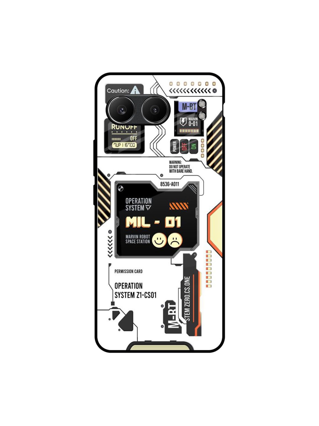 

QRIOH Tech Display OnePlus Nord 4 5G Impact Resistant Back Case, White