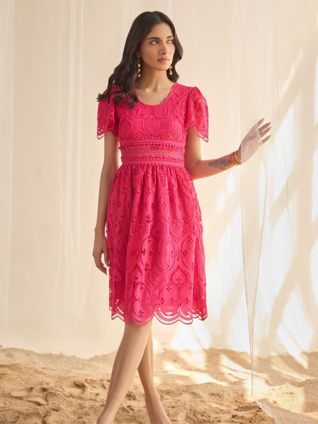 

Style Island Women A-Line Dress, Pink