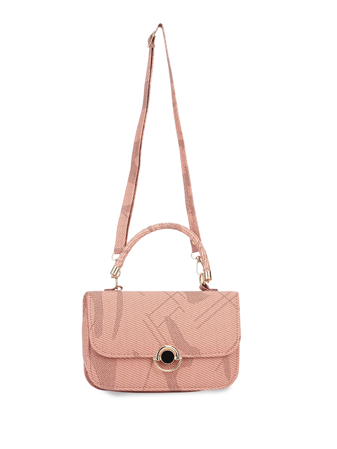 

ZAF Printed Structured Sling Bag, Pink