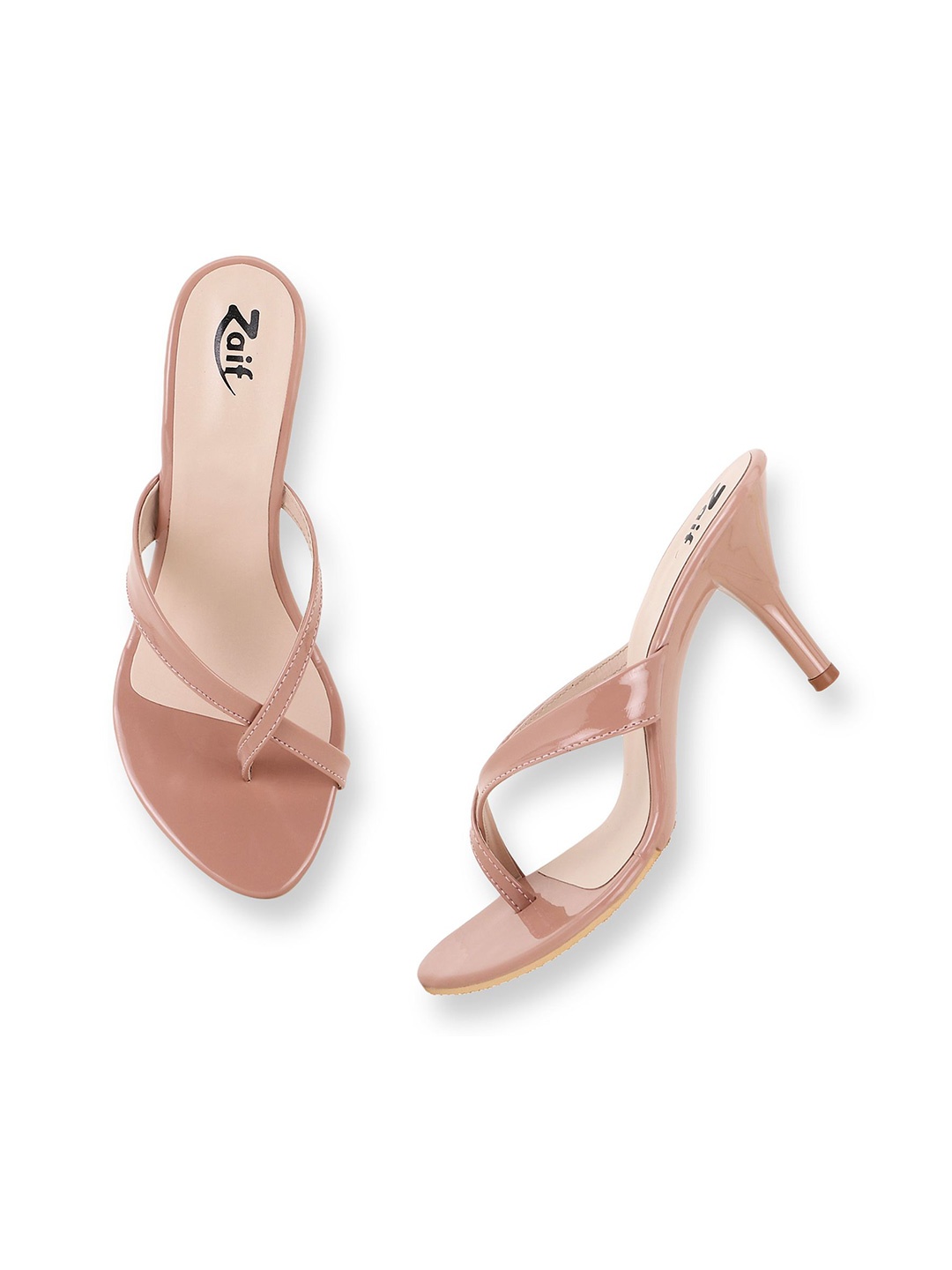 

ZAIF Open toe Stiletto Heels, Brown
