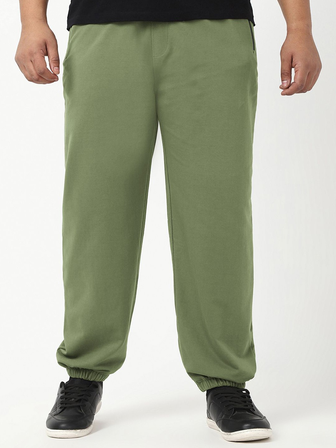 

Bewakoof Plus Men's Winter Oversized Plus Size Joggers, Green