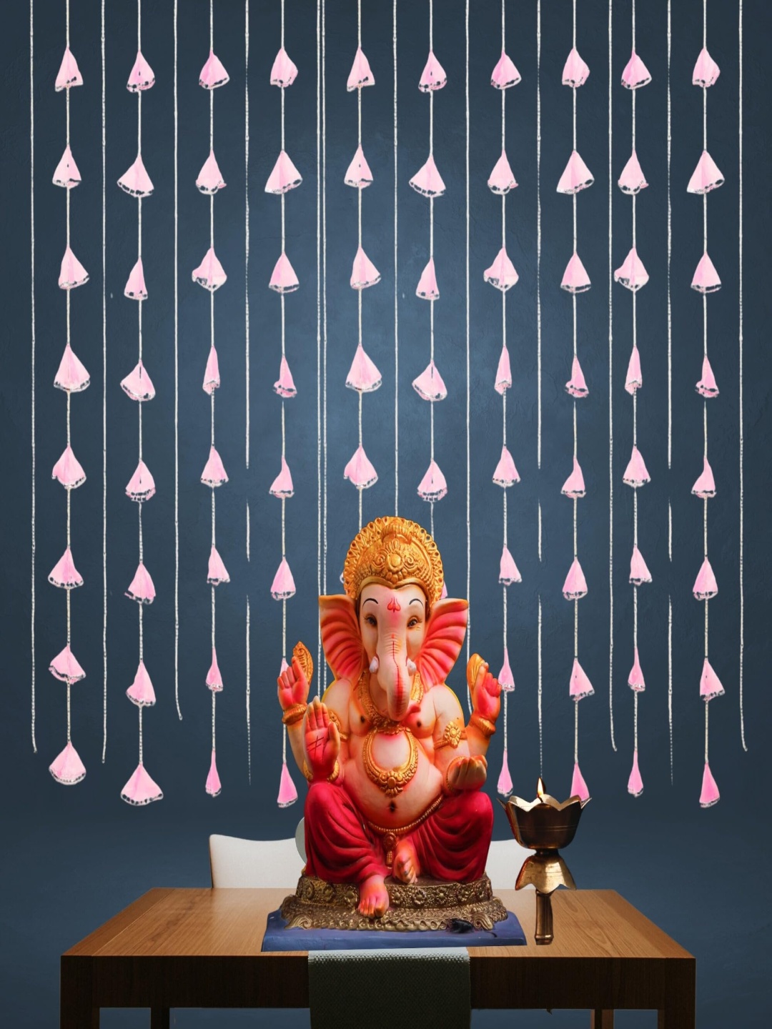 

RR Crafts Pink & White Gota Torans Festive Decor