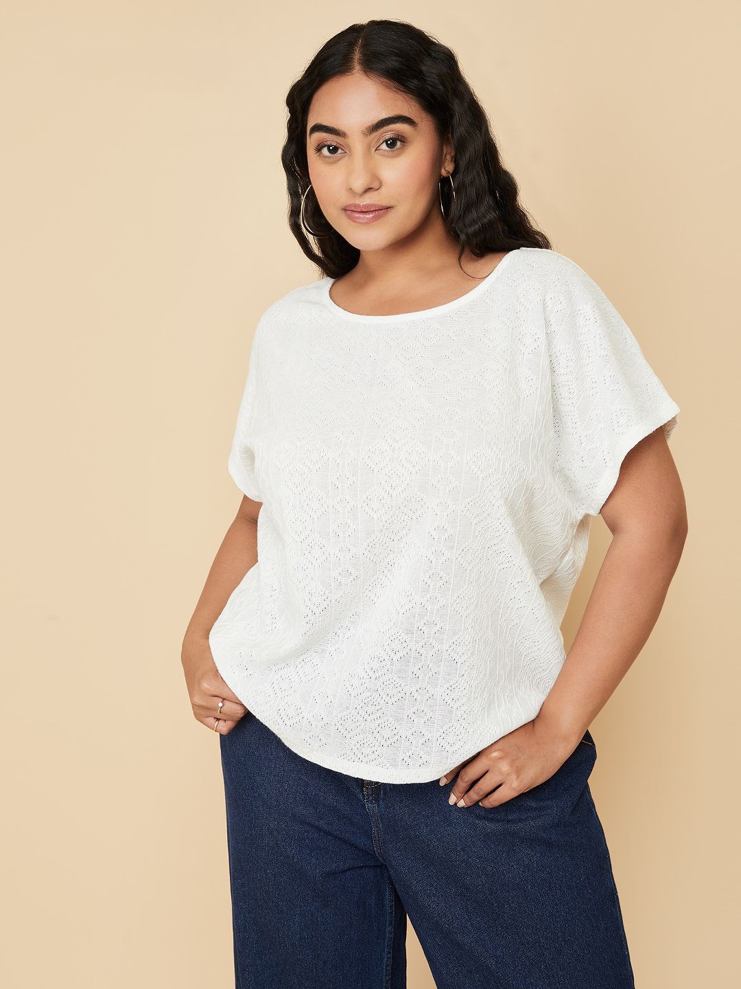 

max Extended Sleeves Regular Top, Off white