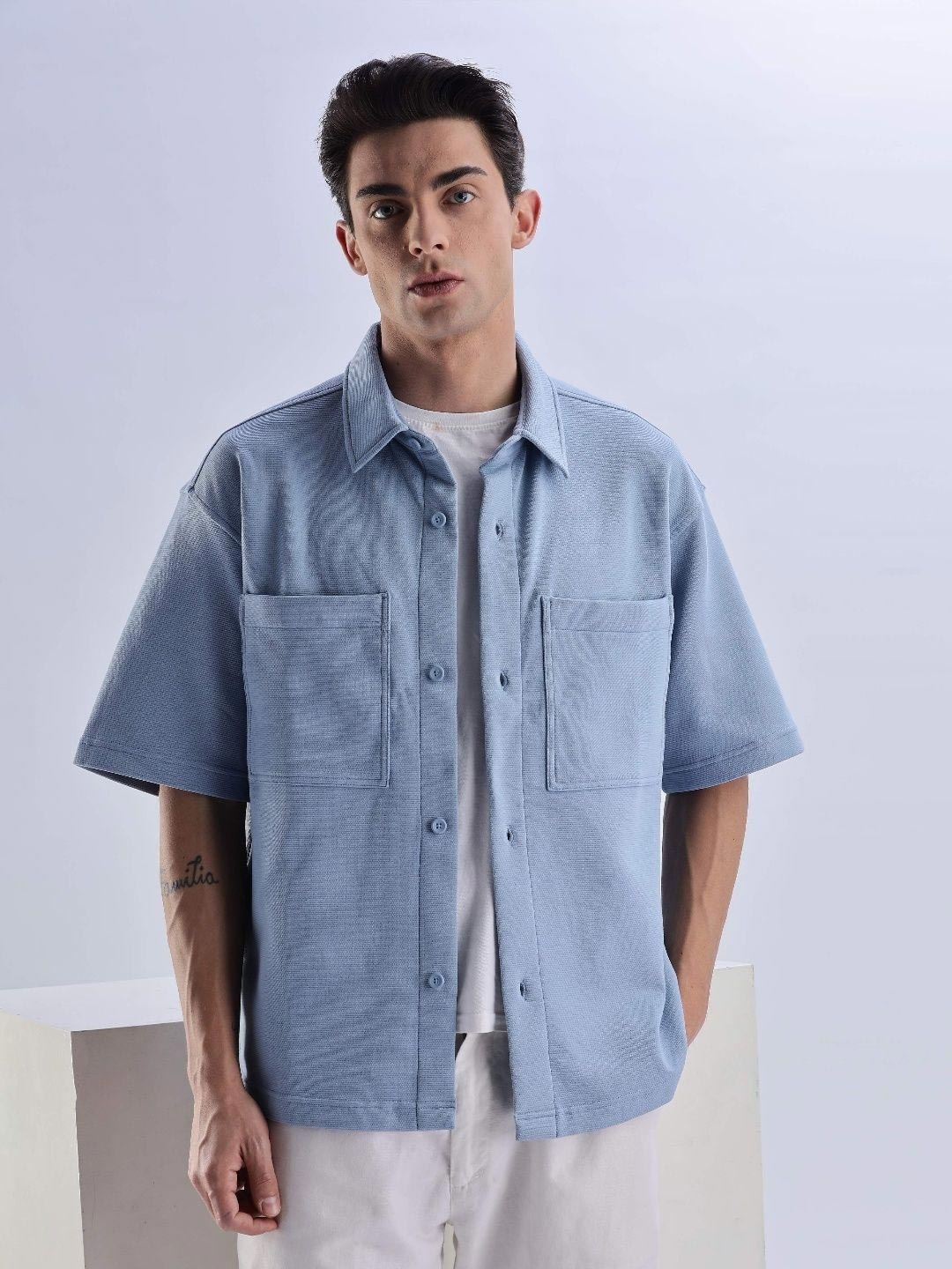 

Calvin Klein Jeans Cotton Opaque Casual Shirt, Blue