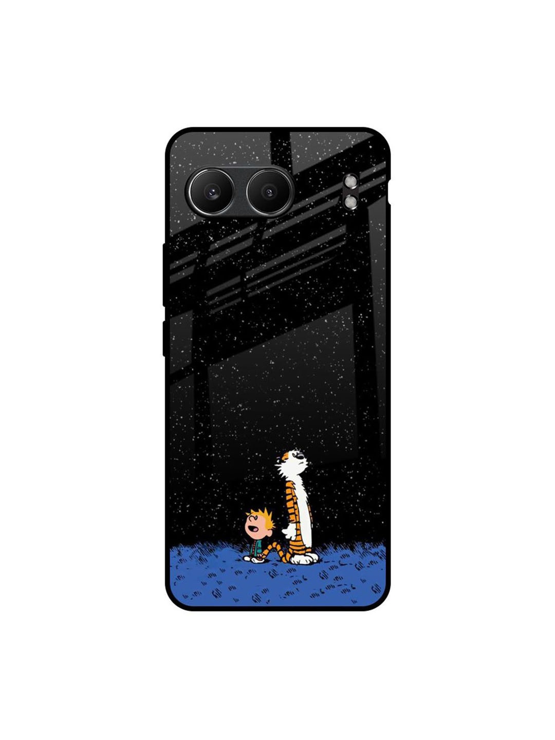 

QRIOH Quirky Night Sky Star Real Glass OnePlus Nord 4 5G Back Case, Black