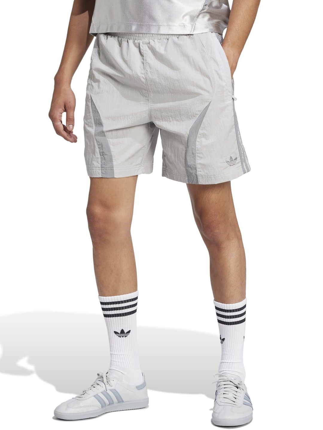 

ADIDAS Originals Men Printed Training or Gym Sports Shorts, Grey