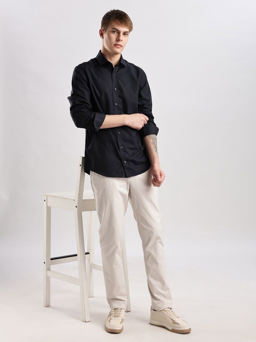 

Calvin Klein Jeans Cotton Opaque Casual Shirt, Black