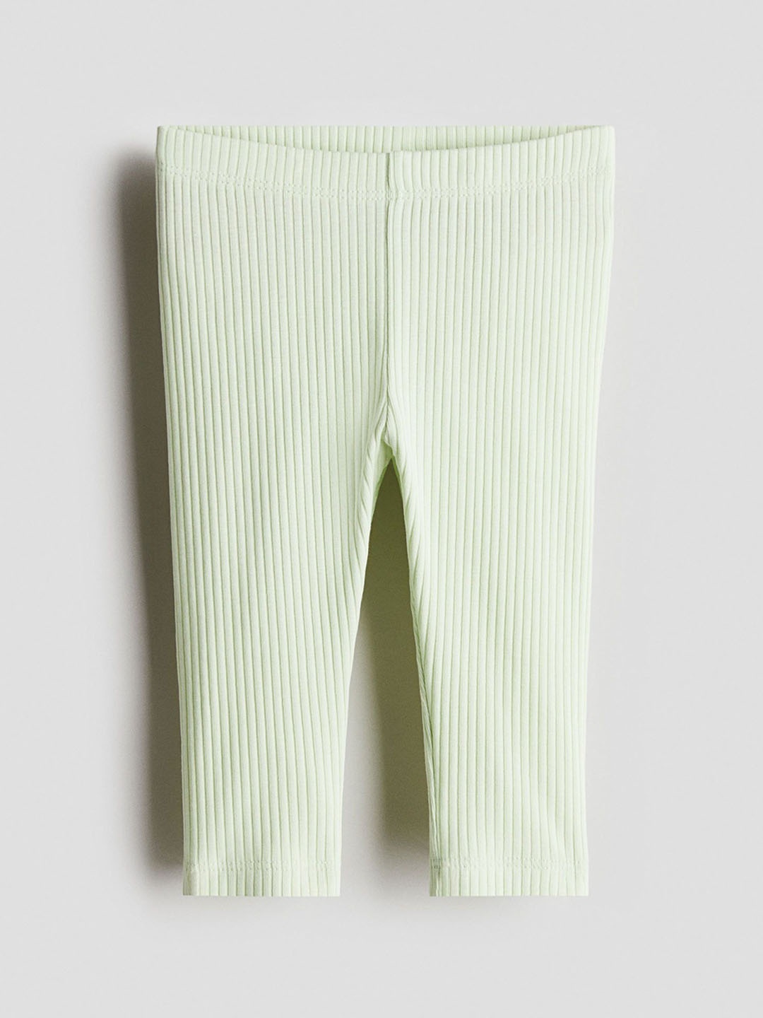 

H&M Ribbed Cotton Leggings, Green