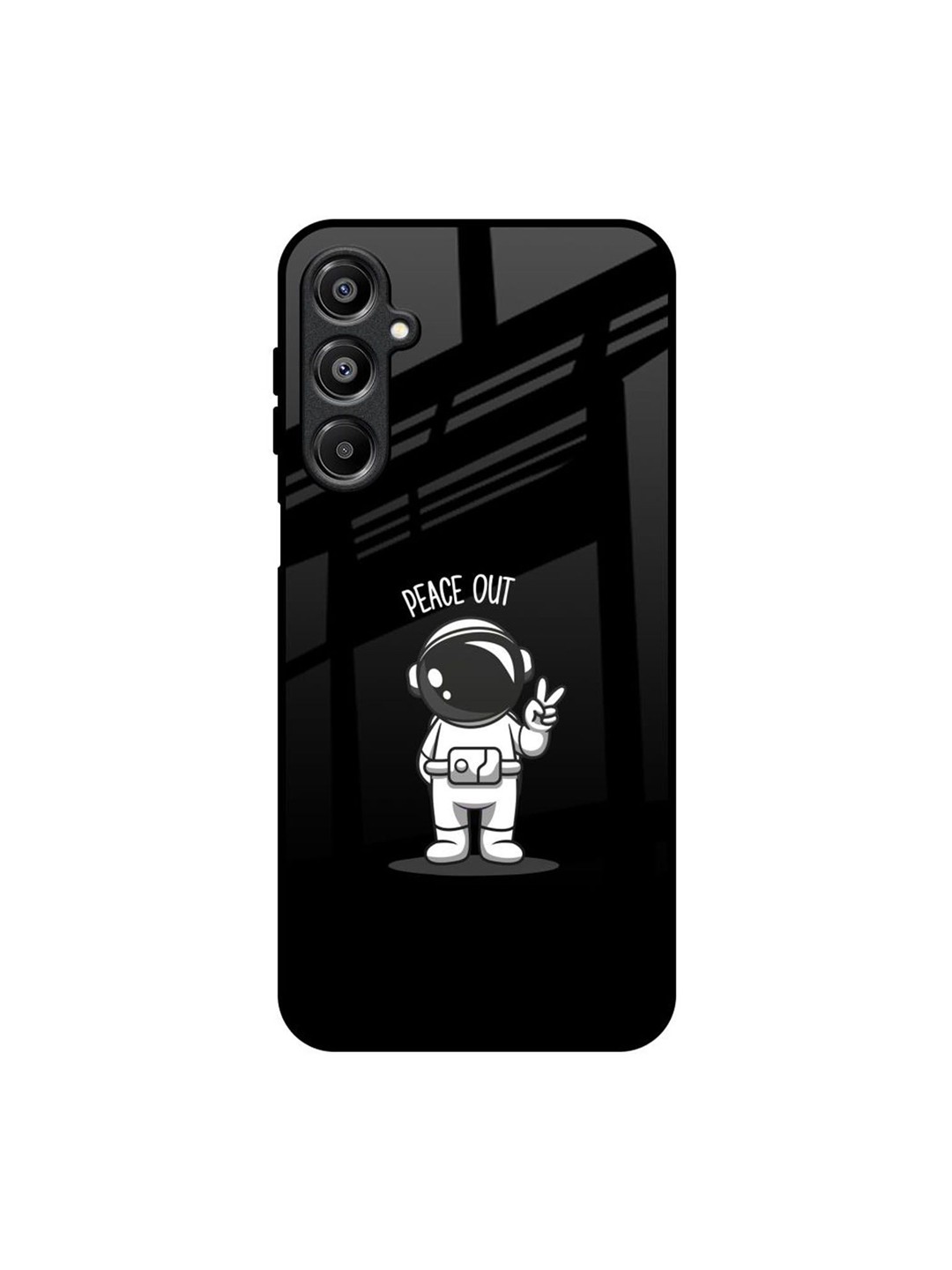 

QRIOH Peace Out Astro Real Samsung Galaxy A16 5G Impact Resistant Back Case, Black