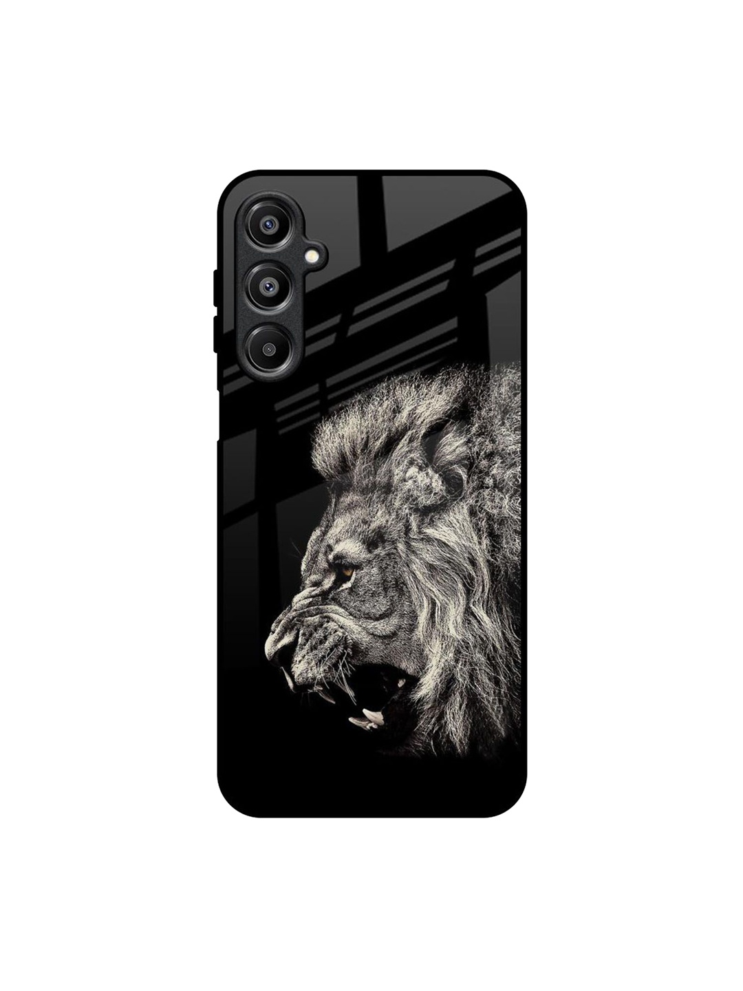 

QRIOH Brave Lion Samsung Galaxy A16 5G Impact Resistant Back Case, Black