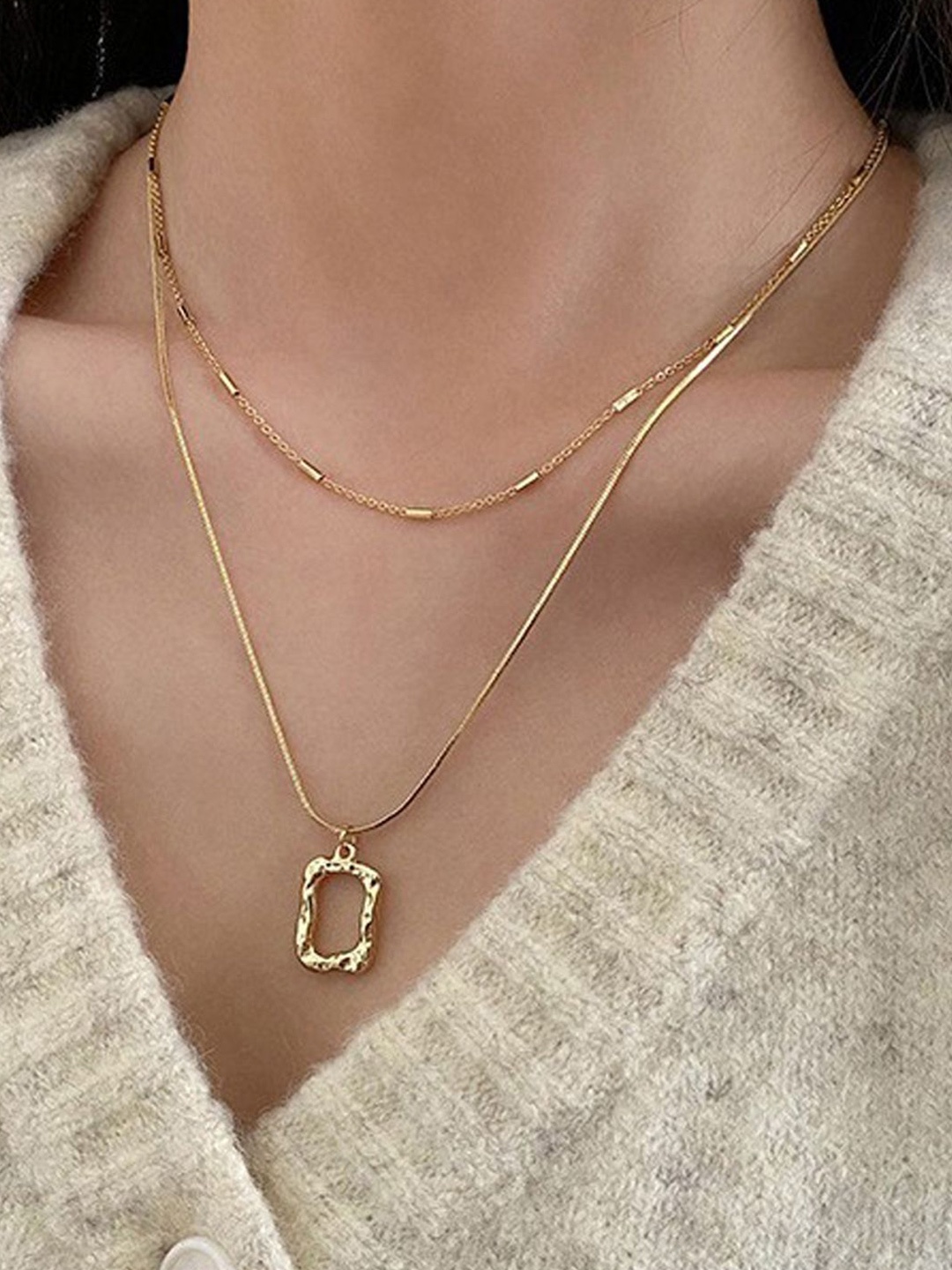 

Jewels Galaxy Gold-Plated Stainless Steel Necklace