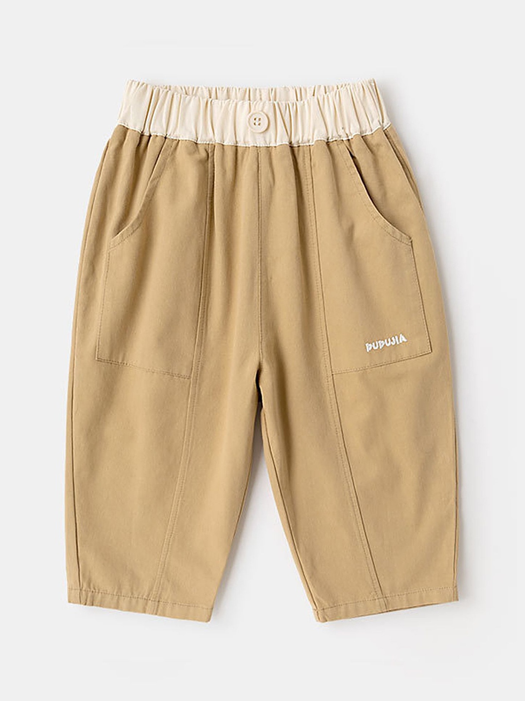 

LULU & SKY Kids Straight Fit High-Rise Trousers, Khaki