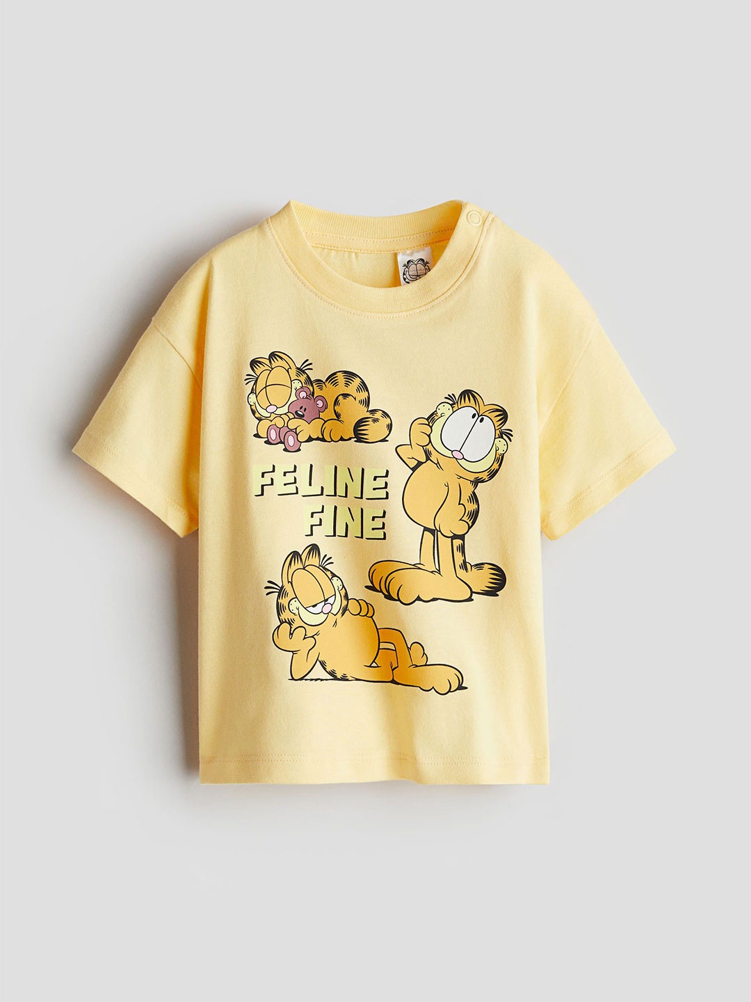 

H&M Print-Motif Cotton T-shirt, Yellow