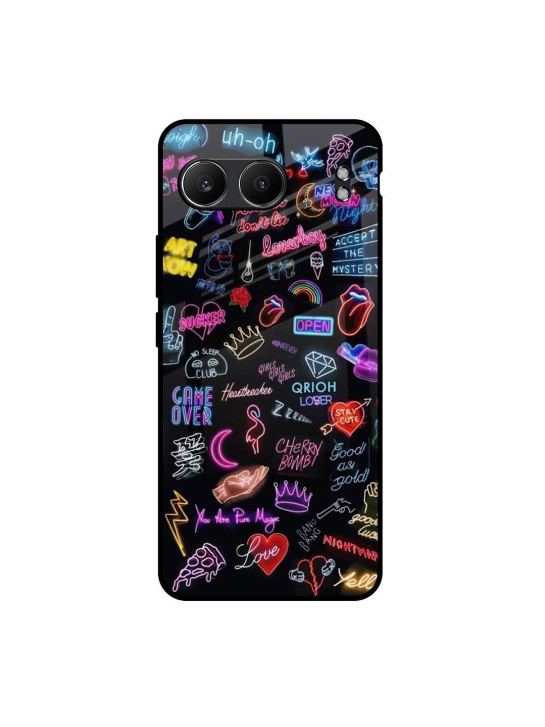 

QRIOH Accept The Mystery OnePlus Nord 4 5G Impact Resistant Back Case, Black
