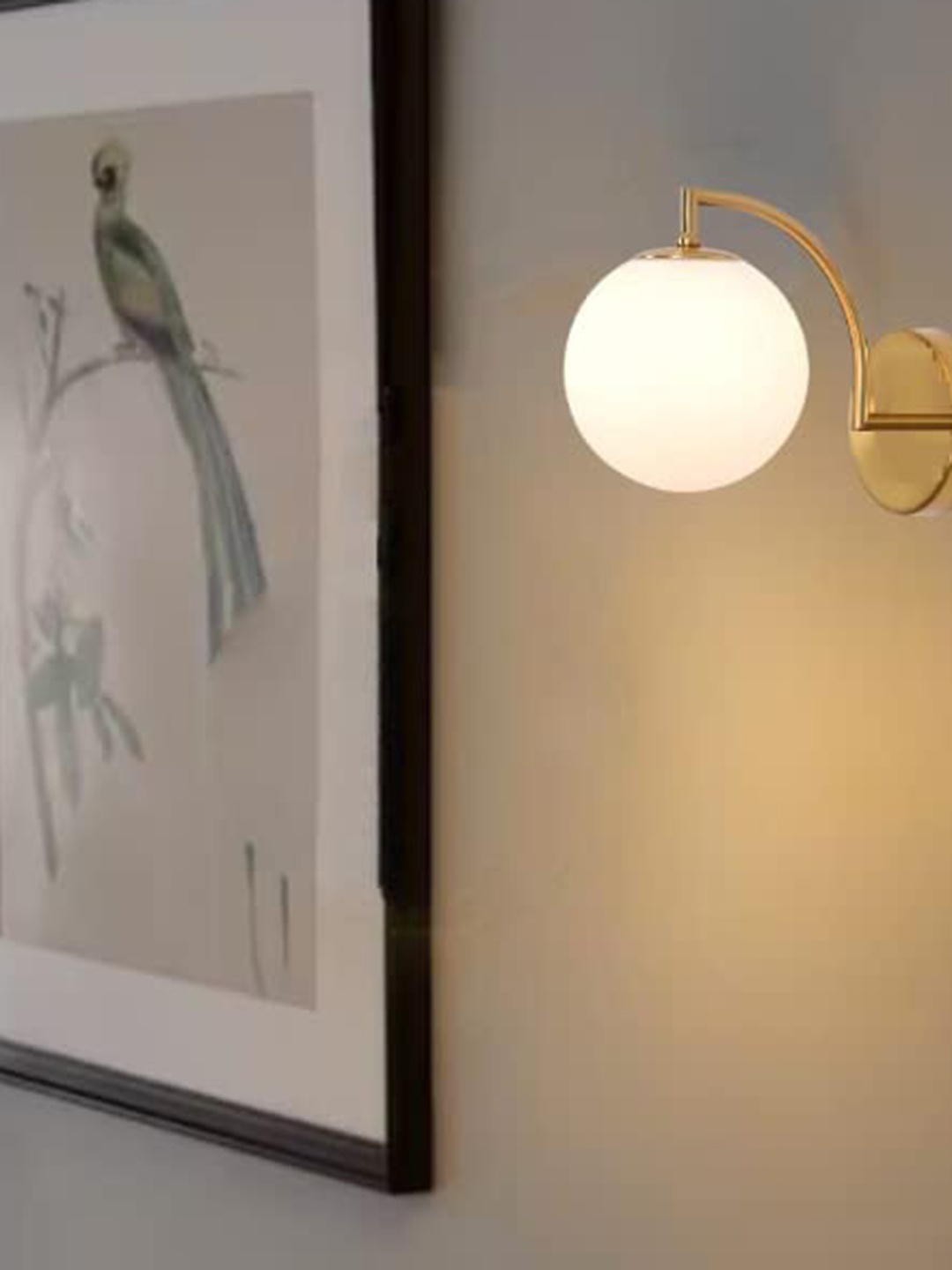 

KINIS Gold-Toned & White Quirky Spherical Shaped Wall Lamp