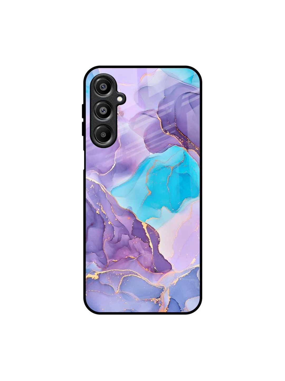 

QRIOH Alcohol ink Marble Real Samsung Galaxy A16 5G Impact Resistant Back Case, Purple