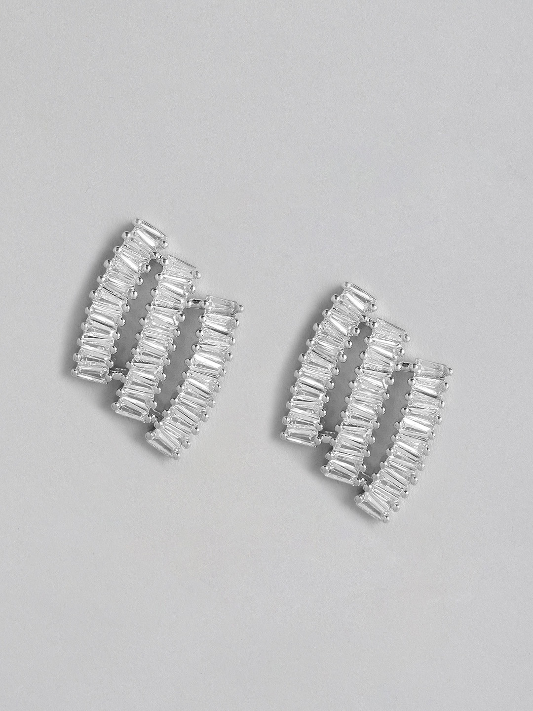 

DressBerry Geometric Shaped Studs, Silver