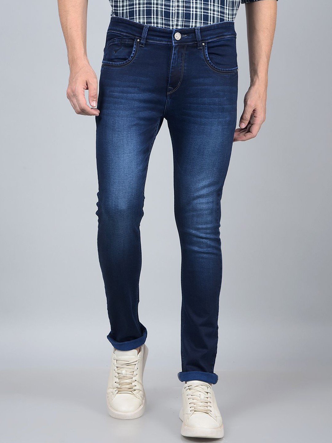 

Crimsoune Club Men Cotton Slim Fit Jeans, Blue