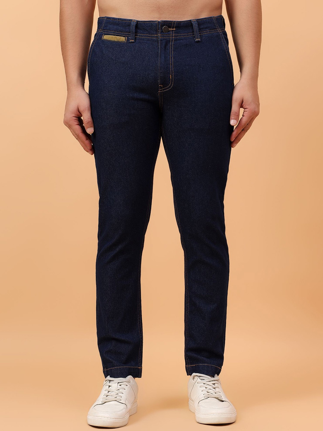 

R.Code by The Roadster Life Co. Men Carrot Slim Fit Stretchable Jeans, Navy blue