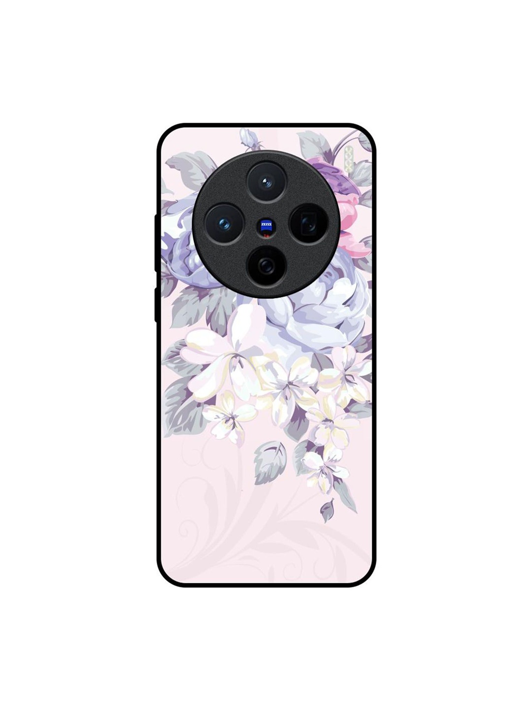 

QRIOH Elegant Floral Vivo X200 5G Back Case, Pink