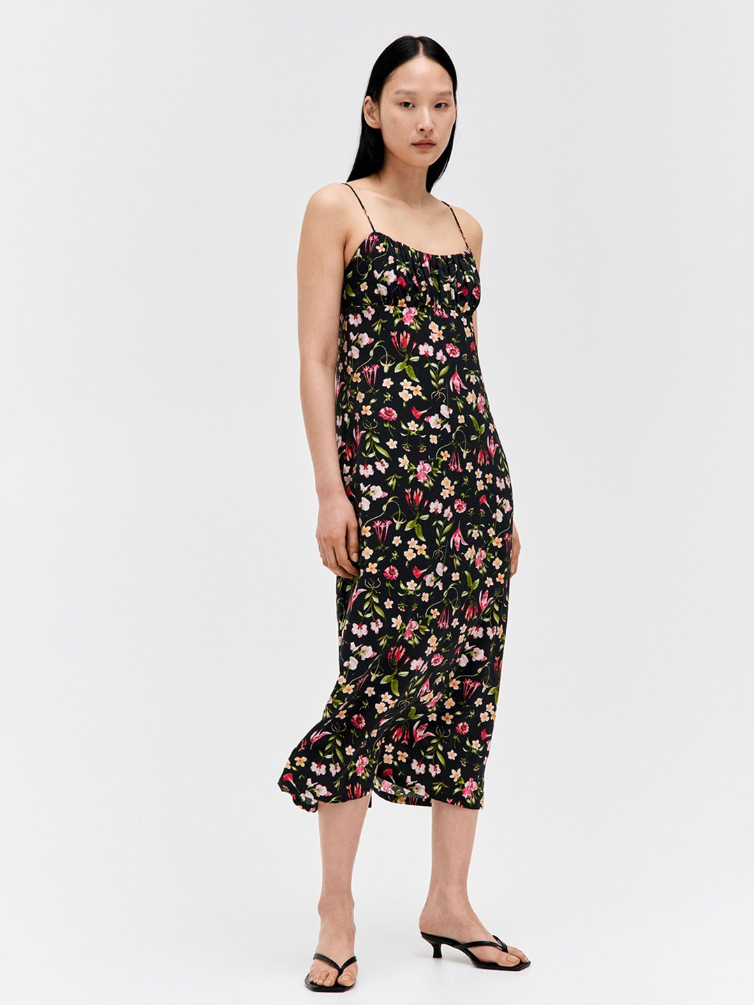 

H&M Viscose Strappy Dress, Black
