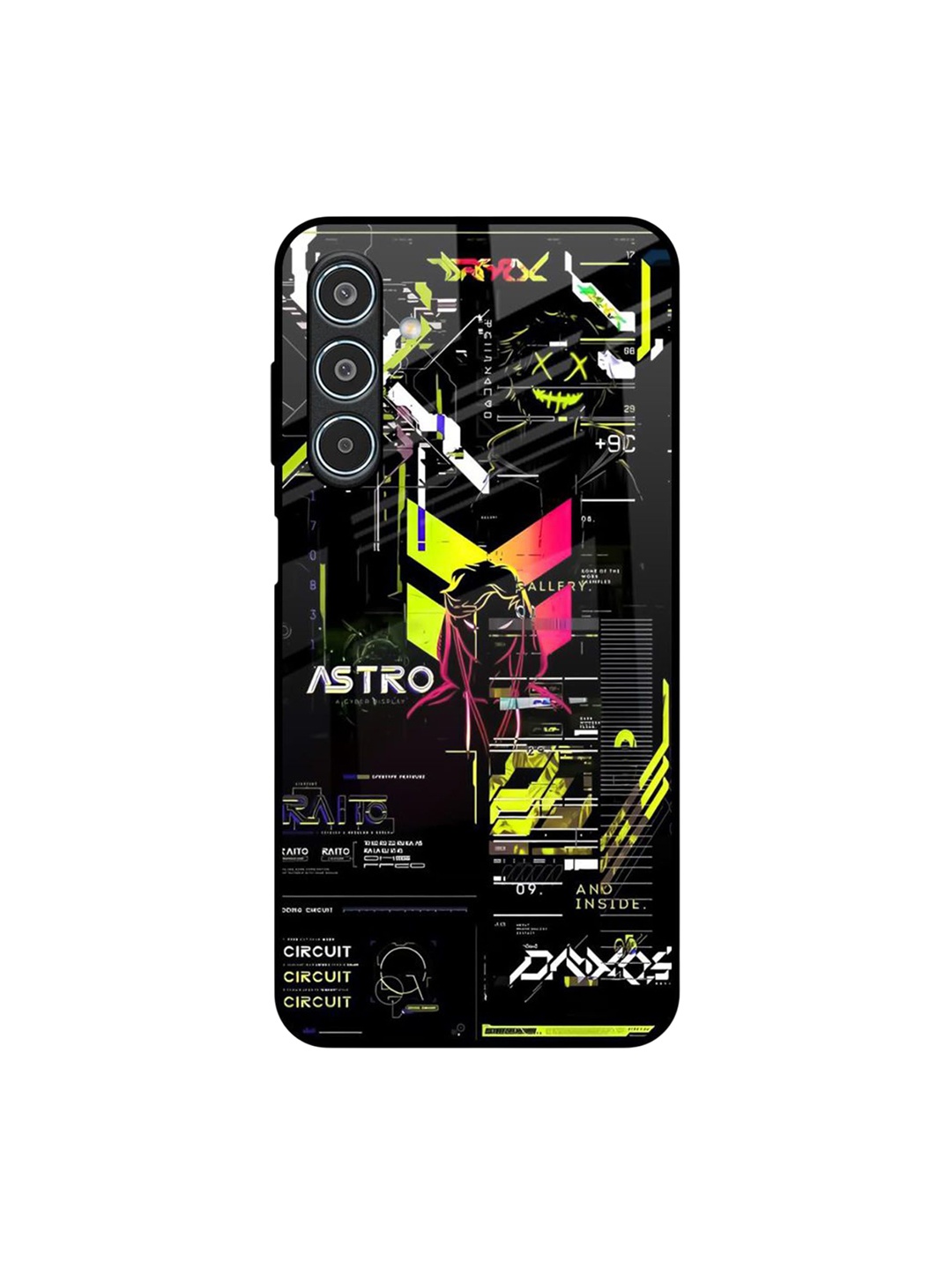 

QRIOH Astro Glitch Samsung Galaxy M35 5G Impact Resistant Back Case, Black