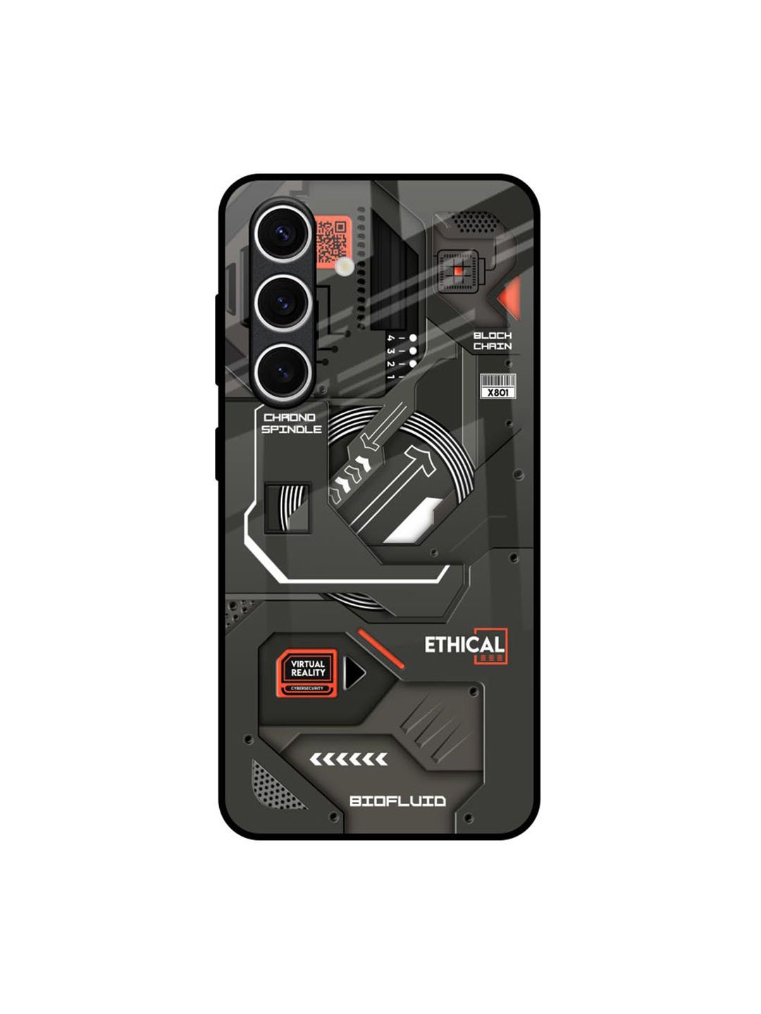 

QRIOH Tech Aesthetics Samsung Galaxy S24 FE 5G Impact Resistant Back Case, Black