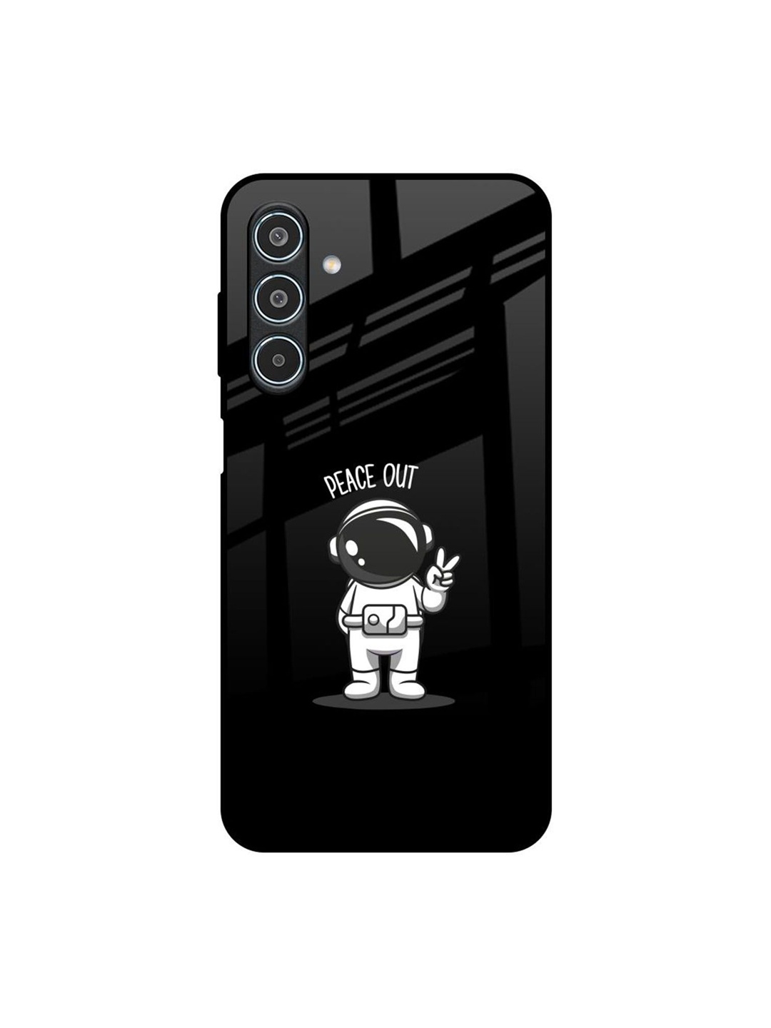 

QRIOH Peace Out Astro Real Samsung Galaxy M35 5G Impact Resistant Back Case, Black