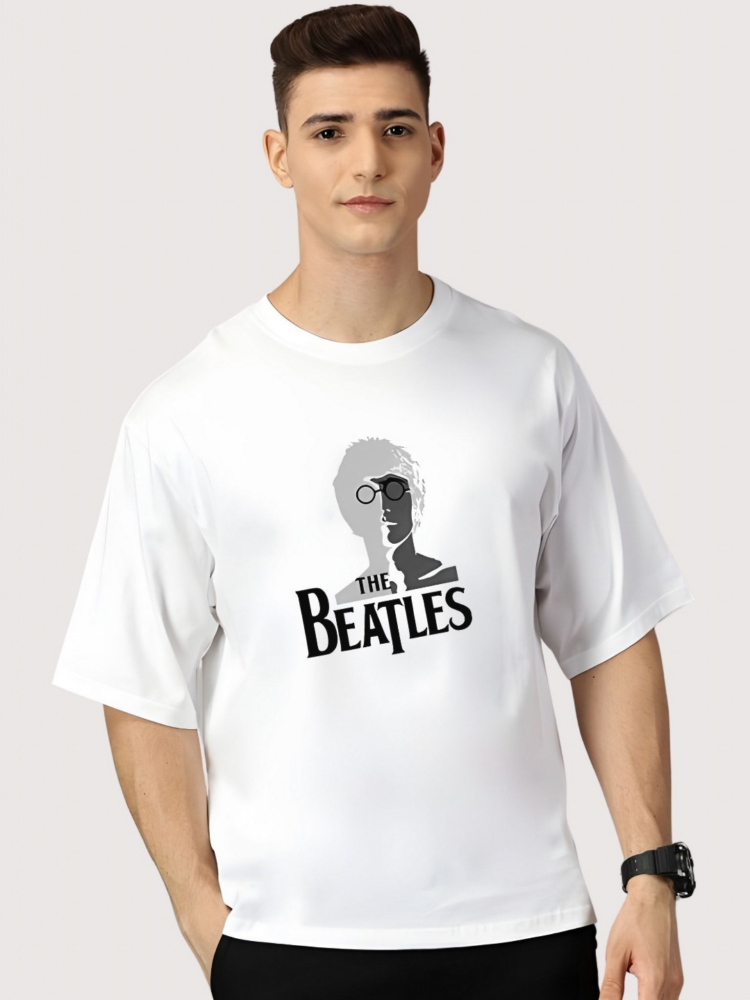 

SZN Men Graphic Printed Round Neck Cotton Relaxed Fit T-shirt, White