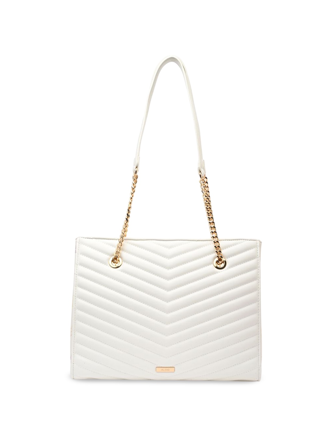

ALDO Structured Shoulder Bag with Quilted, White
