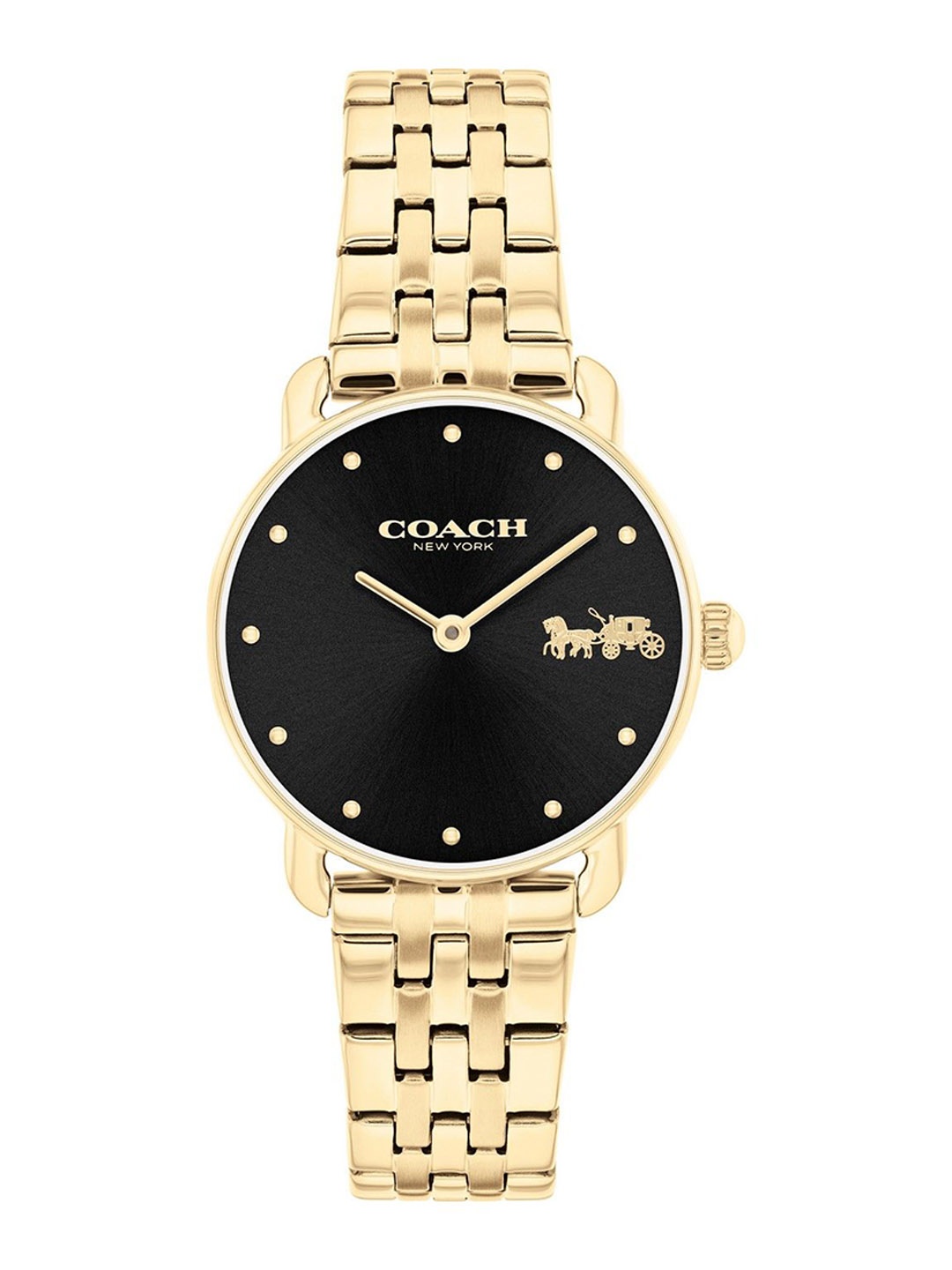 

Coach Elliot Women Round Dial & Stainless Steel Wrap Around Straps Analogue Watch 14504302, Black