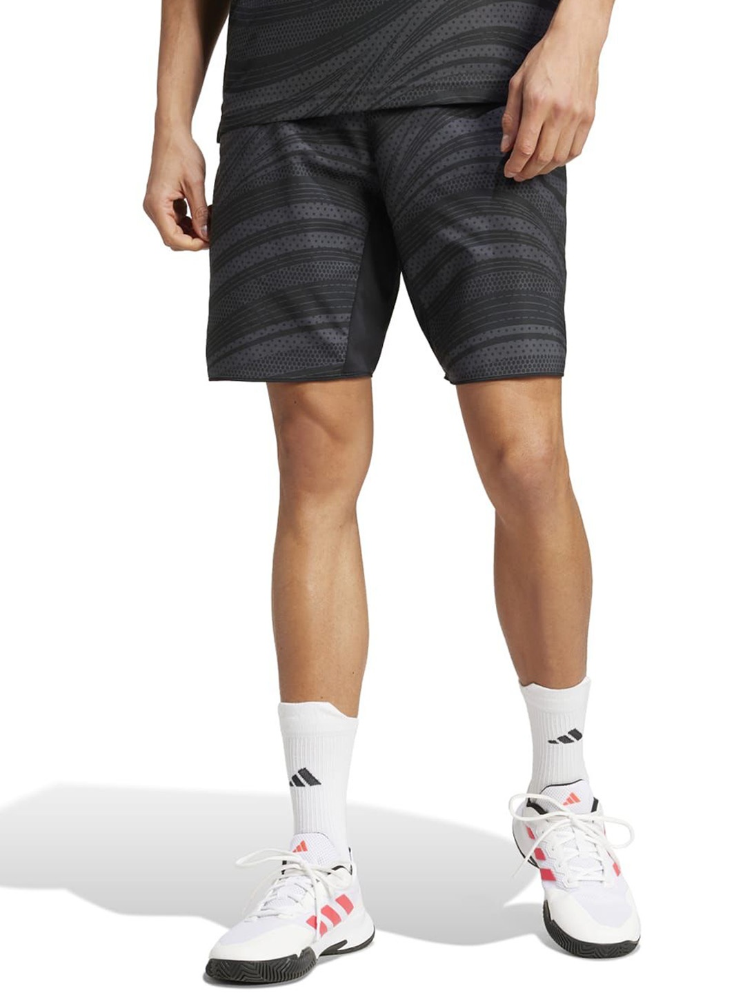 

Adidas Club Men Graph Printed Shorts, Grey