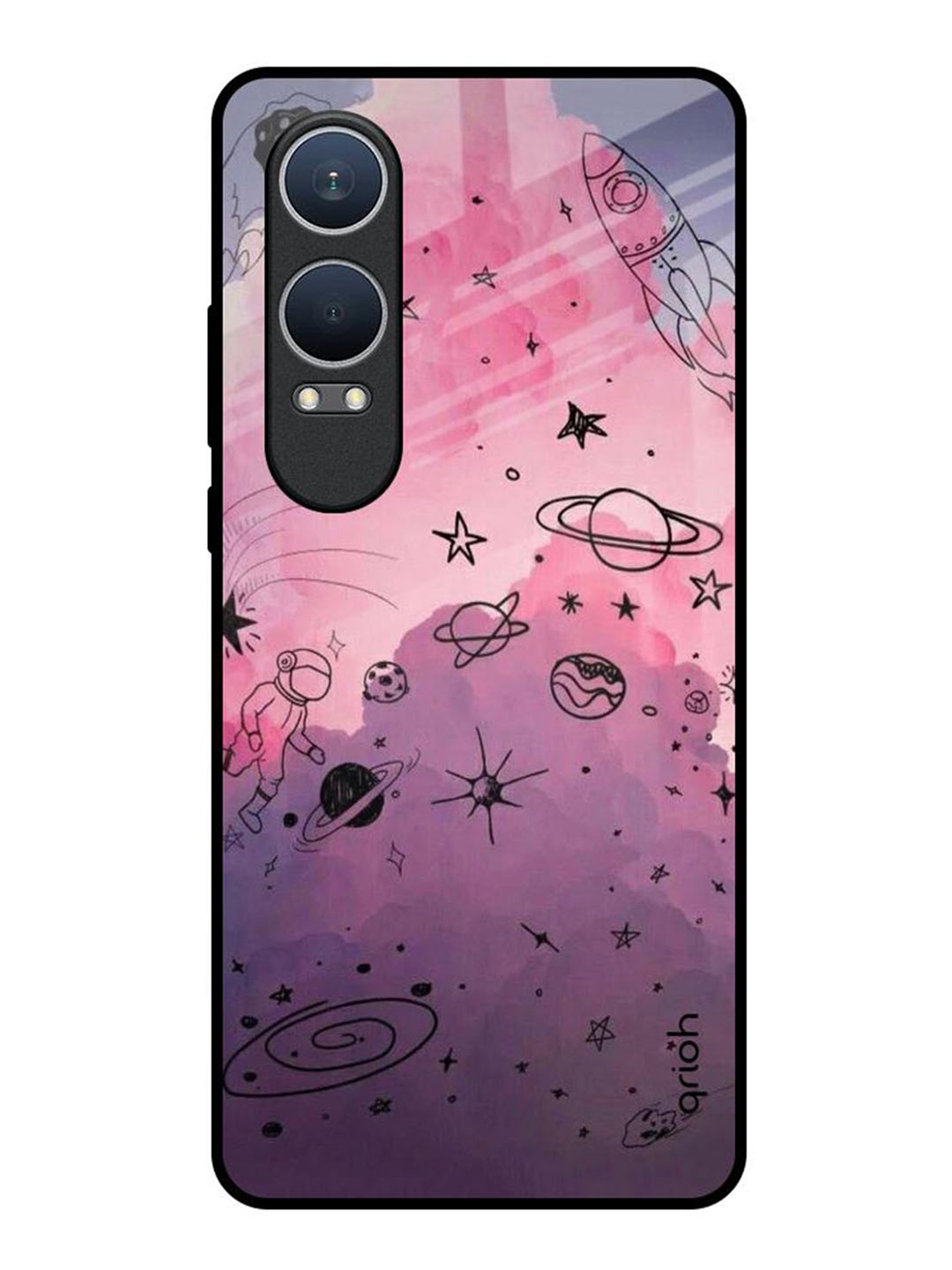 

QRIOH Space Doodles OnePlus Nord CE4 Lite 5G Impact Resistant Back Case, Purple
