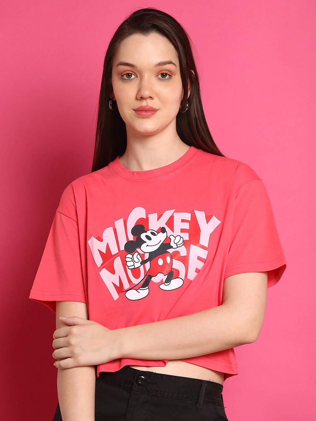 

Dreambe Women Typography Printed T-shirt, Pink