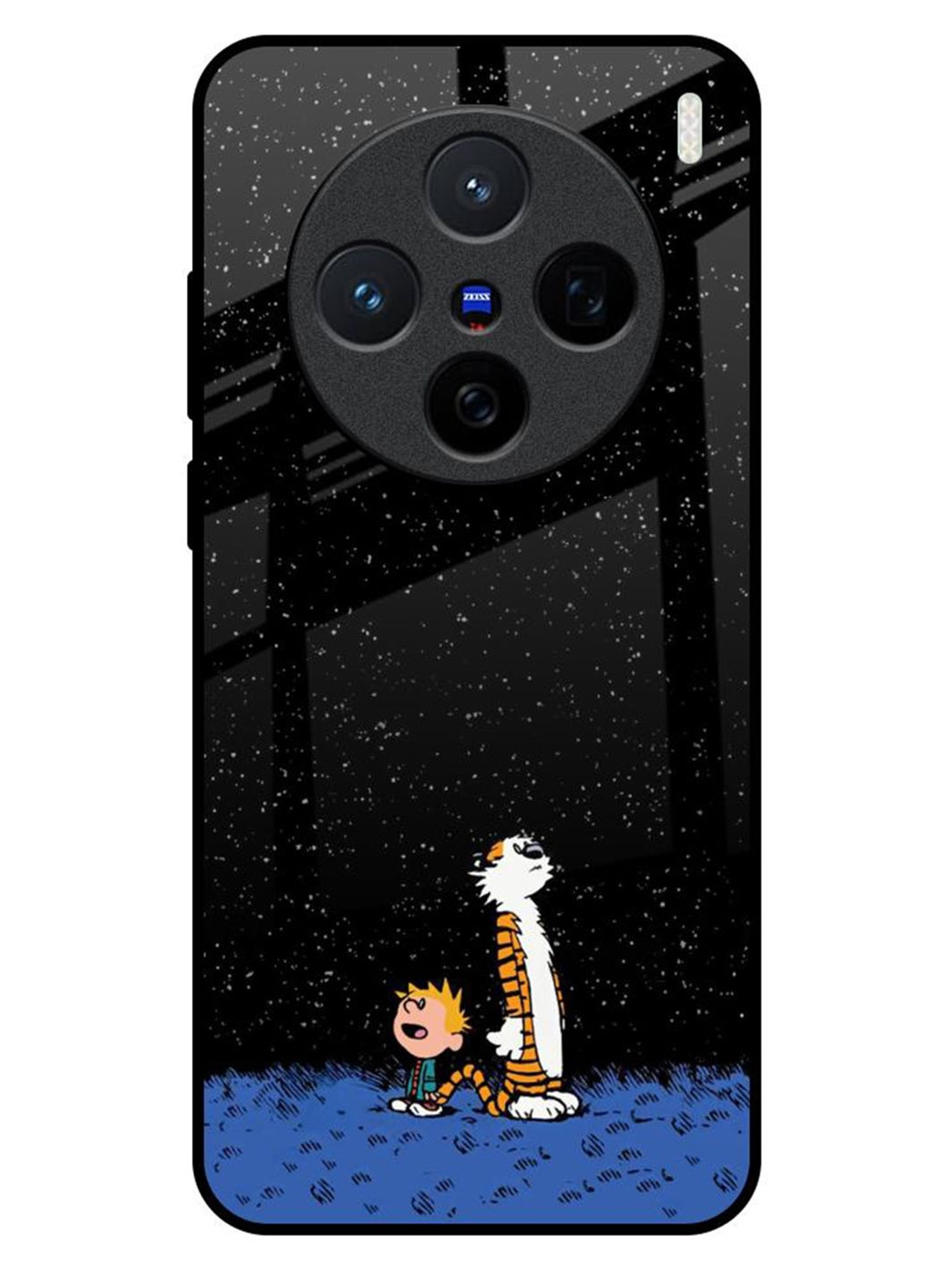 

QRIOH Night Sky Star Real Vivo X200 5G Impact Resistant Back Case, Black