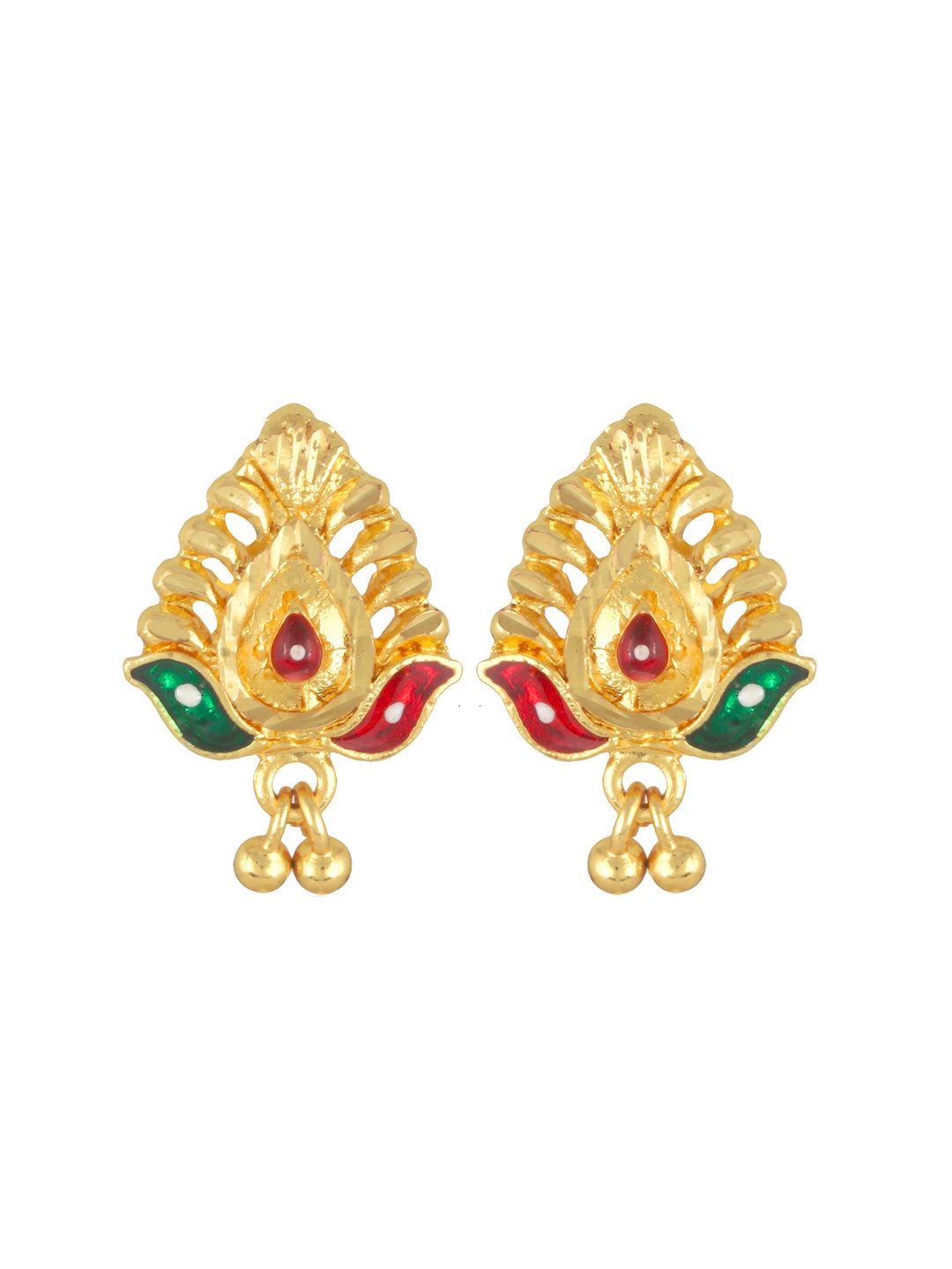 

DIVASTRI Gold-Plated Contemporary Studs Earrings