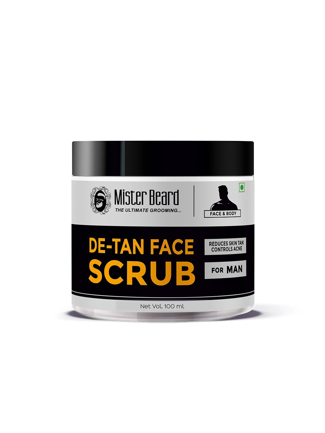 

Mister beard De-Tan Face Scrub With Lemon Extract - 100 ml, Grey
