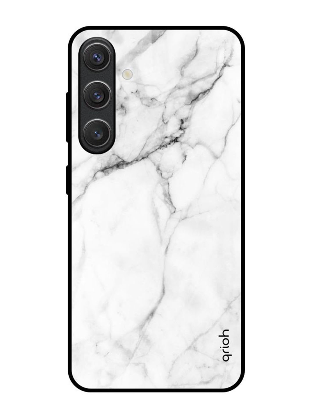 

QRIOH Modern White Marble Samsung Galaxy S25 5G Impact Resistant Back Case