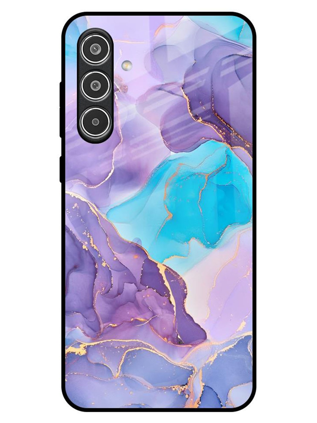 

QRIOH Alcohol ink Marble Real Samsung Galaxy A36 5G Impact Resistant Back Case, Lavender