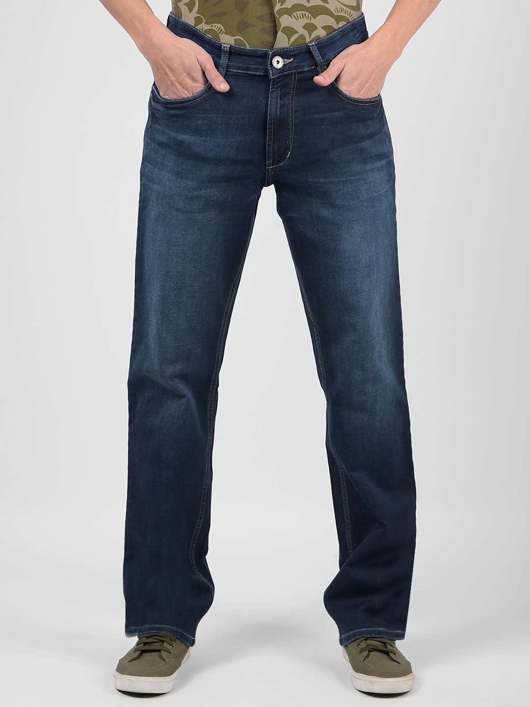 

Numero Uno Men Regular Fit Mid-Rise Light Fade Stretchable Jeans, Blue
