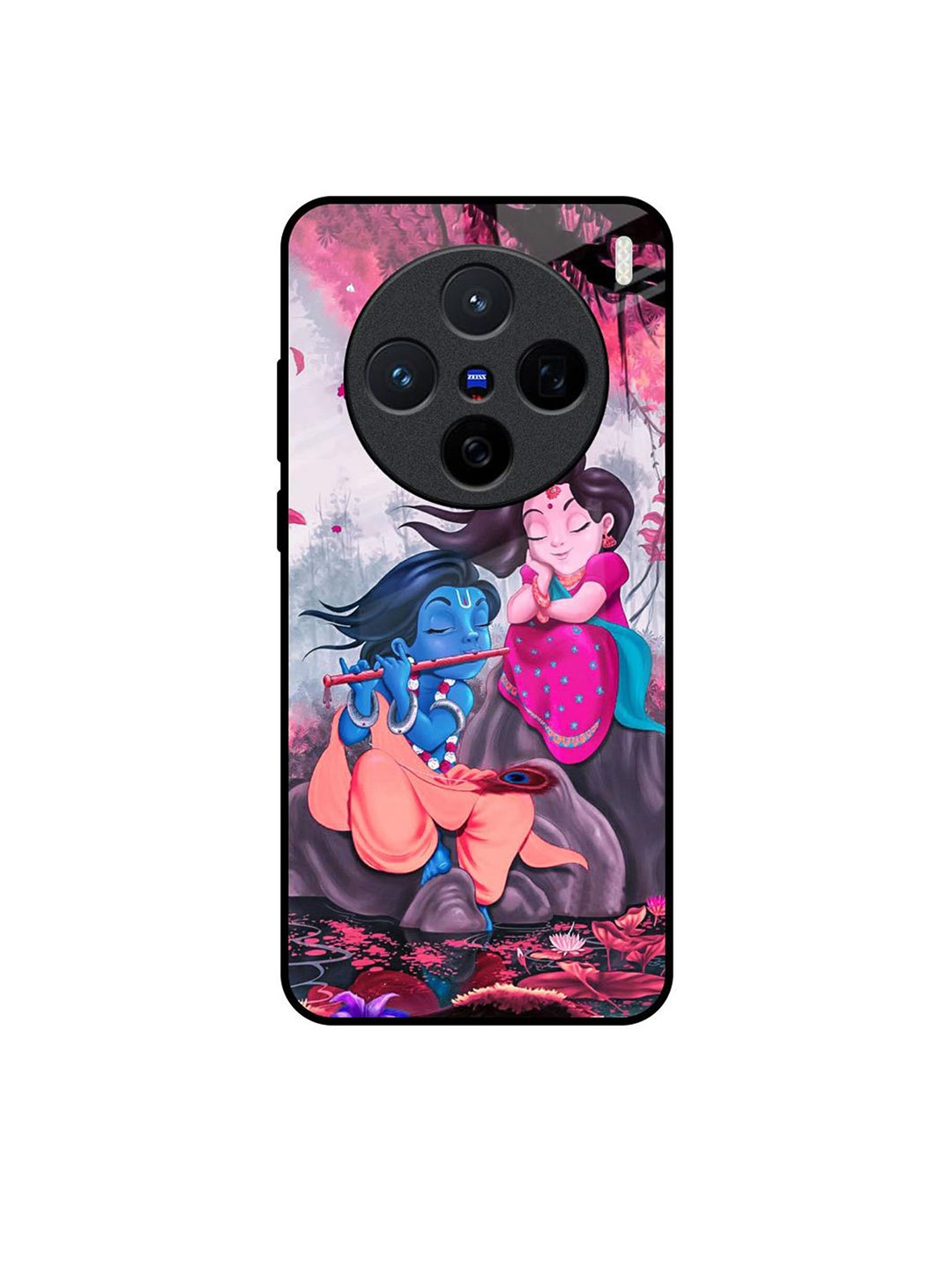 

QRIOH Radha Krishna Art Real Vivo X200 5G Impact Resistant Back Case, Blue