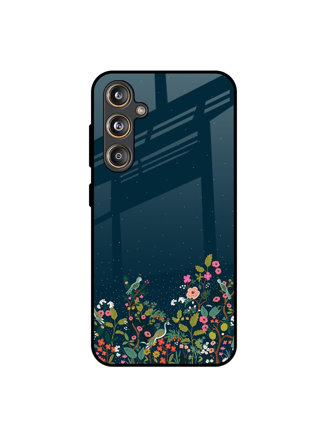 

QRIOH Small Garden Samsung Galaxy F55 5G Impact Resistant Back Case, Teal