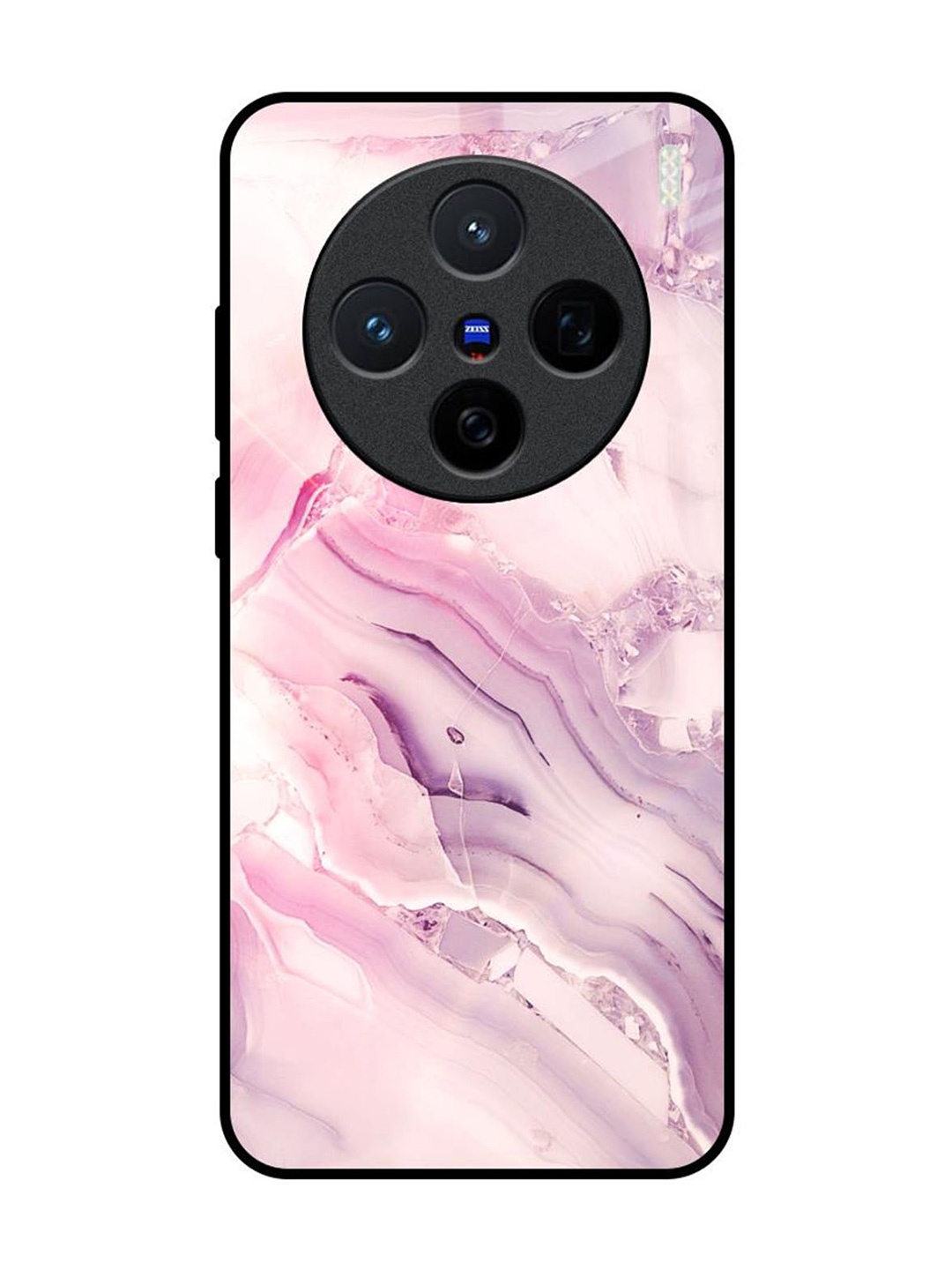 

QRIOH Diamond Pink Gradient Vivo X200 5G Impact Resistant Back Case, White