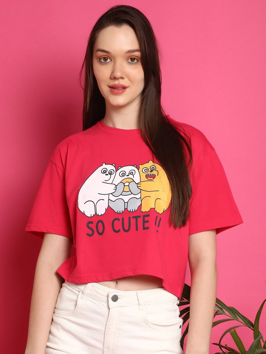 

Dreambe Women Typography Printed T-shirt, Pink