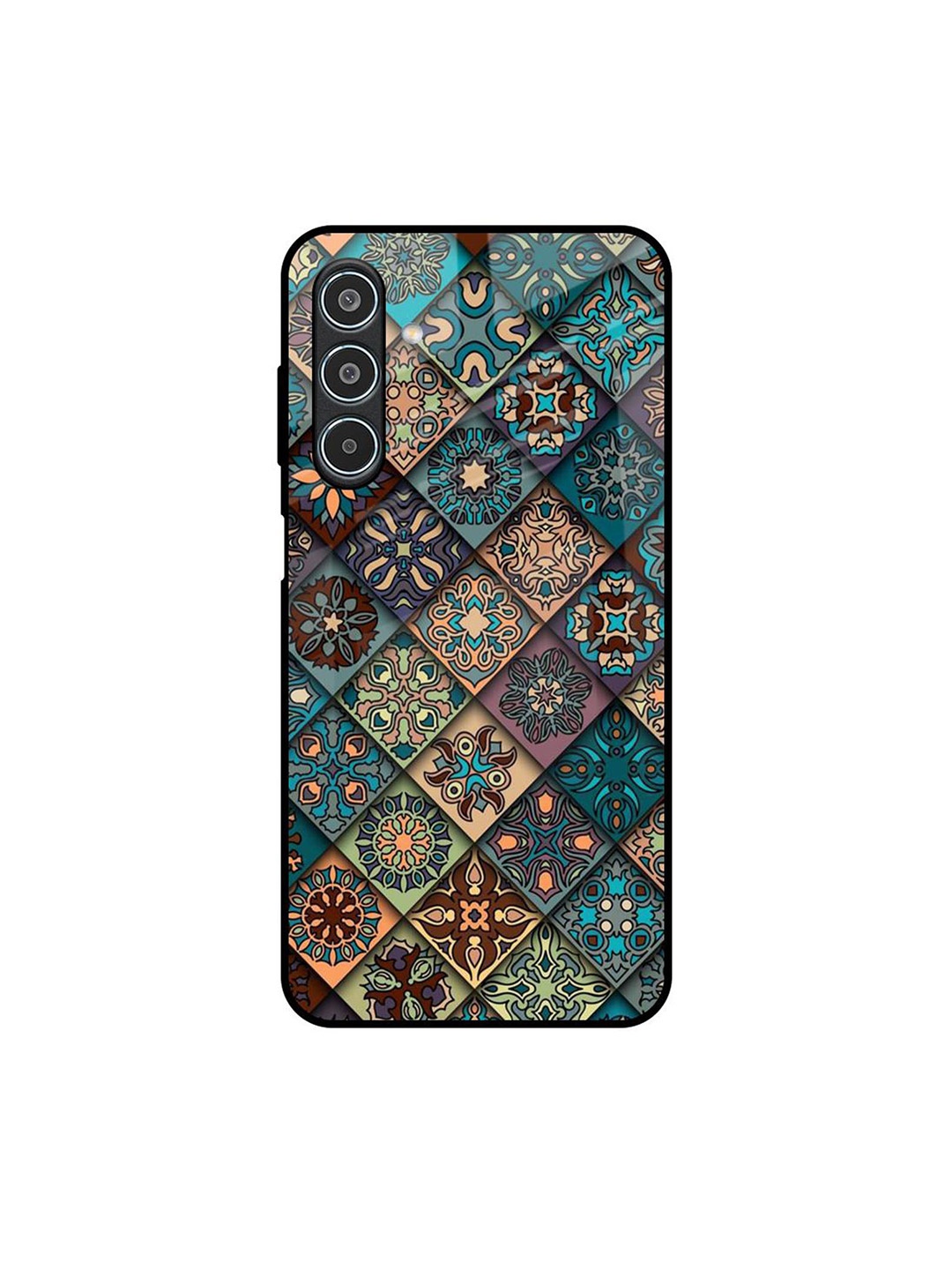 

QRIOH Retro Art Samsung Galaxy M35 5G Impact Resistant Back Case, Teal