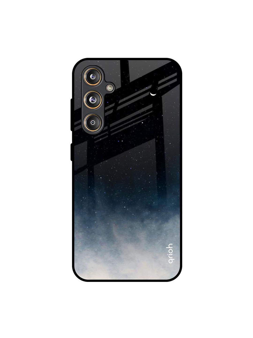 

QRIOH Black Aura Samsung Galaxy F55 5G Impact Resistant Back Case